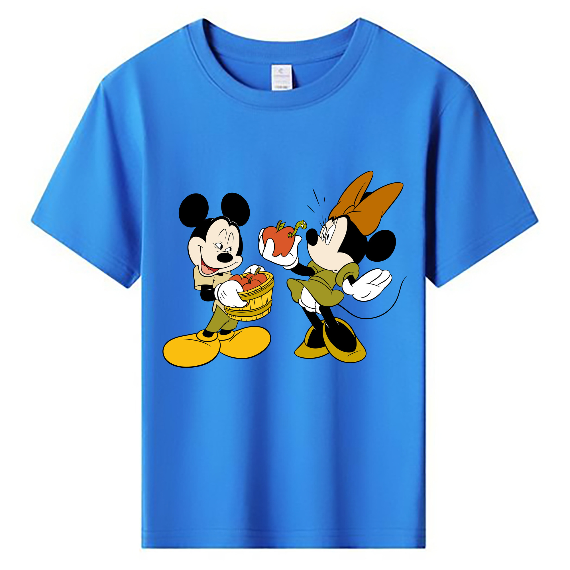 ミッキーマウス Mickey Mouse 綿100％キッズTシャツ（フロントプリント）